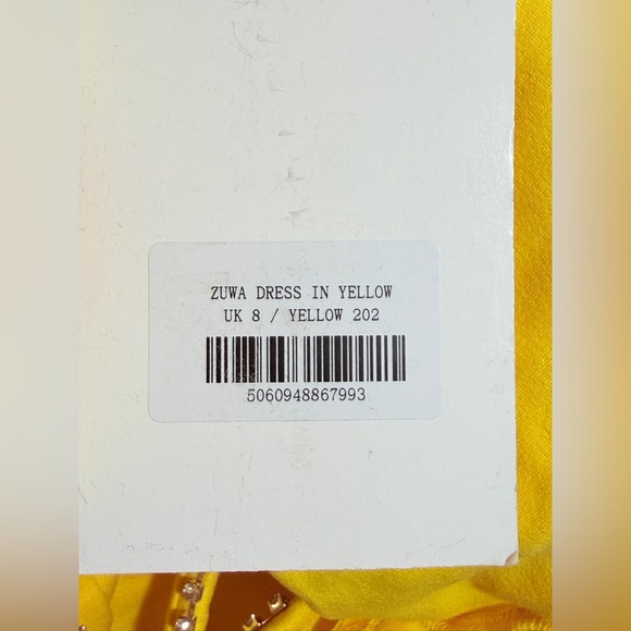 NWY YAURA Zuwa Dress in Yellow, UK 8/ US S - Picture 6 of 10